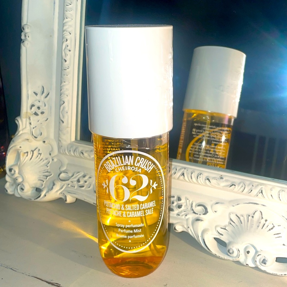 Large Bottle of Brazilian Crush Pistachio & Salted Caramel Spray Perfume.